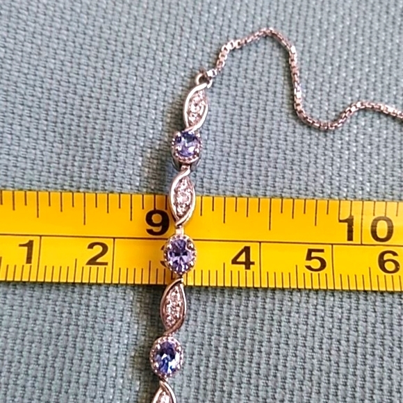 💜💗 TANZANITE AND CAMBODIAN ZIRCON BOLO BRACELET - Picture 7 of 7